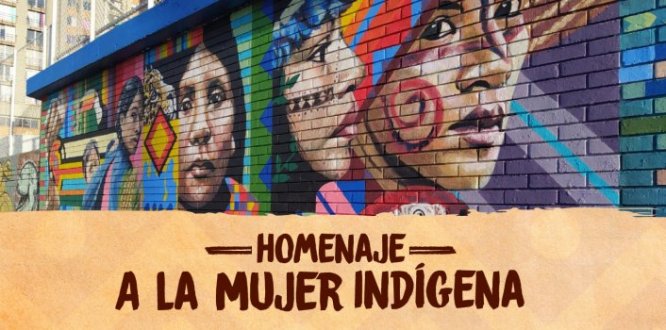 Mural de la localidad hace homenaje a la mujer indígena Mural de la localidad hace homenaje a la mujer indígena