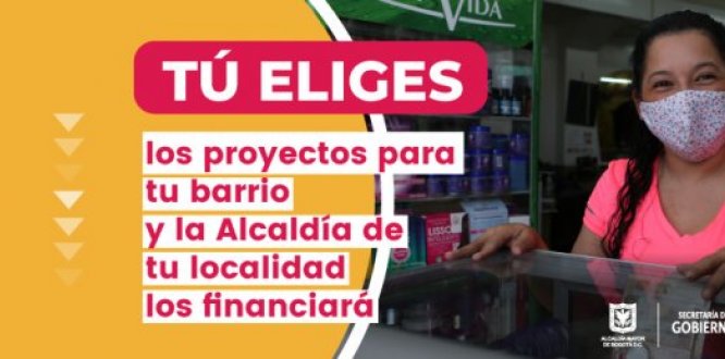 Los bogotanos deben elegir los proyectos que más necesitan sus barrios